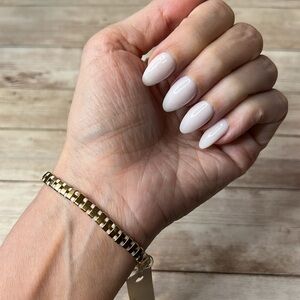 Caryn Lawn Gold and White Stretch Bracelet